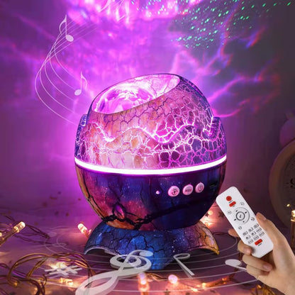 Led Dragon Egg Lamp Dinosaur Eggs Shell Galaxy Starry Projector Bluetooth-Compatible Remote Control Night Lights Children Gift